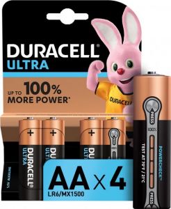 Щелочные батарейки Duracell Ultra Power AA 1.5В LR6 4 шт (5000394062573) ― Мой магазин