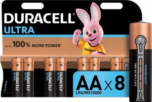 Щелочные батарейки Duracell Ultra Power AA 1.5В LR6 8 шт (5000394063051) ― Мой магазин