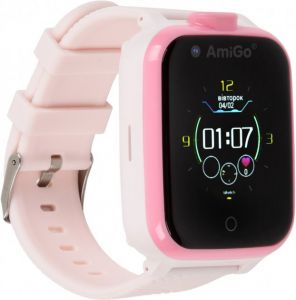 Детские смарт-часы с видеозвонком AmiGo GO006 GPS 4G WIFI Videocall Pink (dwswgo6p) ― Мой магазин
