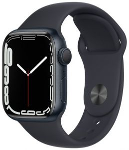 Смарт-часы Apple Watch Series 7 GPS 41mm Midnight Aluminium Case with Black Sport Band (MKMX3UL/A) ― Мой магазин