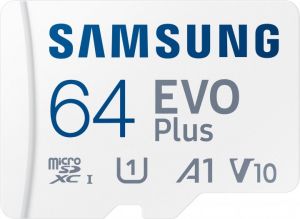 Samsung EVO Plus microSDXC 64GB UHS-I Class 10 + SD адаптер (MB-MC64KA/RU) ― Мой магазин