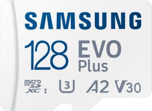 Samsung EVO Plus microSDXC 128GB UHS-I Class 10 + SD адаптер (MB-MC128KA/RU) ― Мой магазин