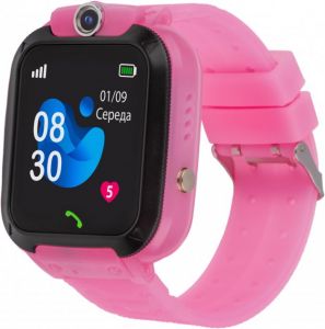 Детские смарт-часы AmiGo GO007 FLEXI GPS Pink (871498) ― Мой магазин