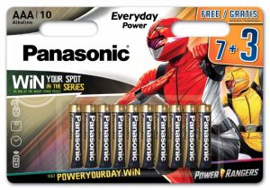 Батарейки Panasonic Everyday Power щелочные AAA блистер 10 шт Power Rangers (LR03REE/10B3FPR) ― Мой магазин