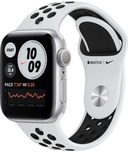Смарт-часы Apple Watch Series 6 Nike GPS 40mm Silver Aluminum Case with Pure Platinum/Black Nike Sport Band (M00T3UL/A) ― Мой магазин