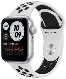 Смарт-часы Apple Watch SE Nike GPS 40mm Silver Aluminum Case with Pure Platinum/Black Nike Sport Band (MKQ23UL/A/MYYD2UL/A) ― Мой магазин