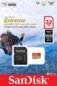 Sandisk microSDHC 32GB Extreme Action A1 Class 10 V30 UHS-I U3 (SDSQXAF-032G-GN6AA) ― Мой магазин